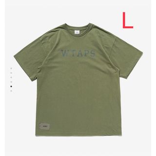 ダブルタップス(W)taps)のWTAPS  ダブルタップス カレッジ ロゴ Tシャツ L オリーブ(Tシャツ/カットソー(半袖/袖なし))