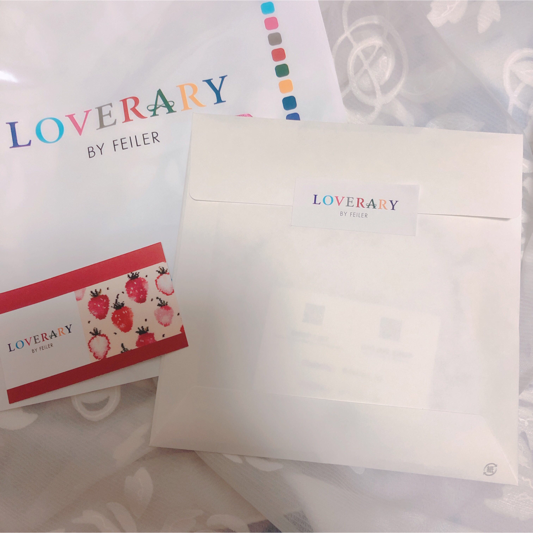 FEILER(フェイラー)のLOVERARY BY FEILER すみっコぐらし ハンカチ ピンクヘム レディースのファッション小物(ハンカチ)の商品写真