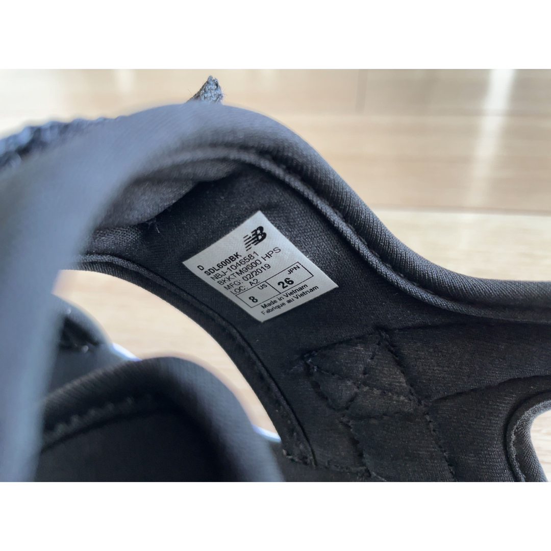 New Balance(ニューバランス)の【美品】New Balance サンダル 600 Strap BK 26cm メンズの靴/シューズ(サンダル)の商品写真