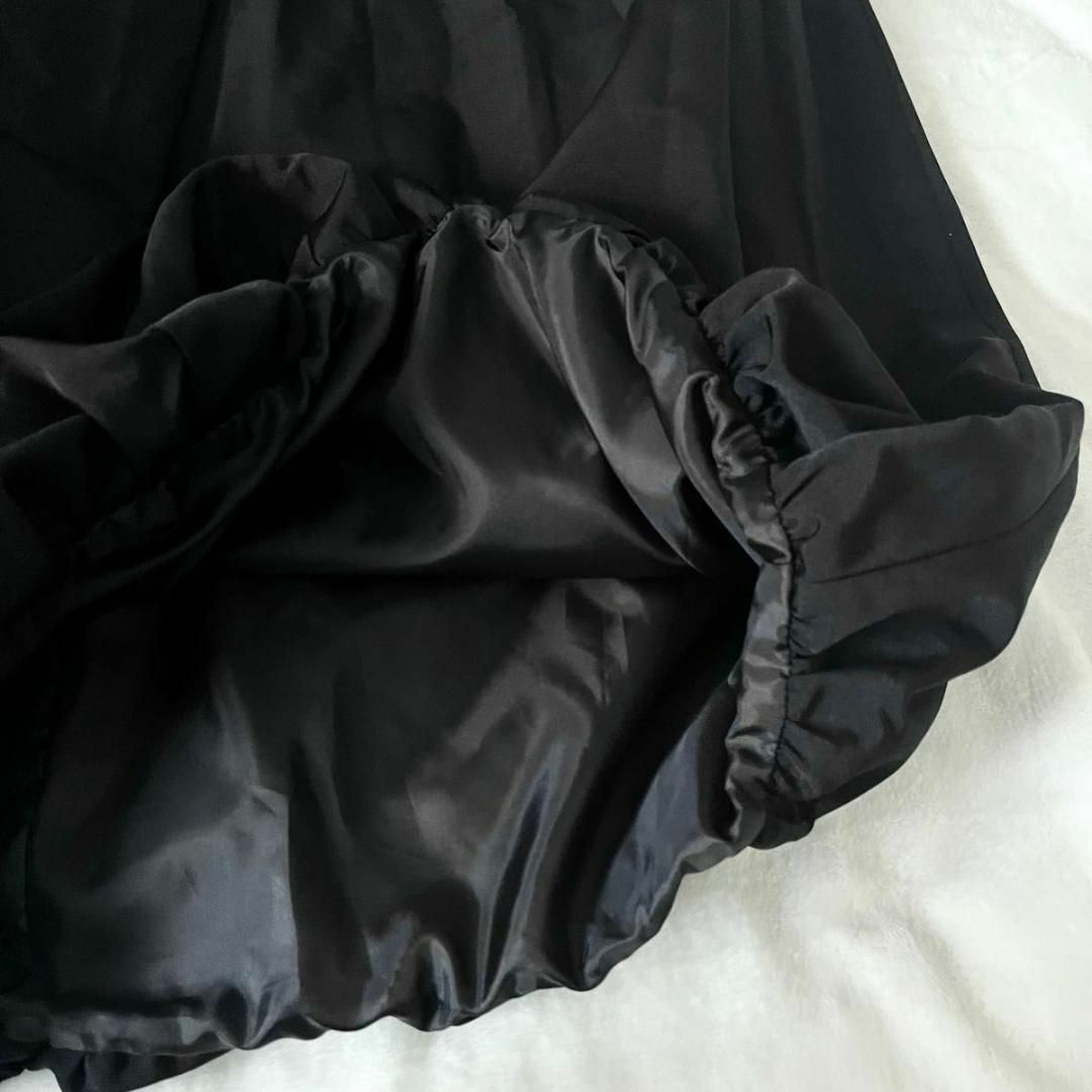 新品　MECRE タックバルーンボリュームスカート　ブラック　ロング　バルーン
