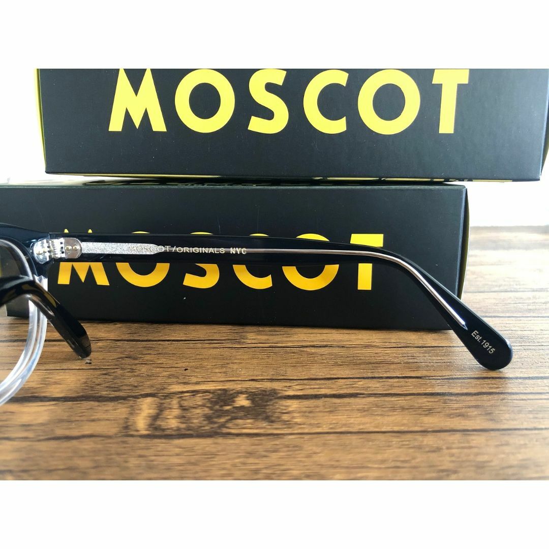 MOSCOT LEMTOSH 44 BLACK/CRYSTAL レンズ付き