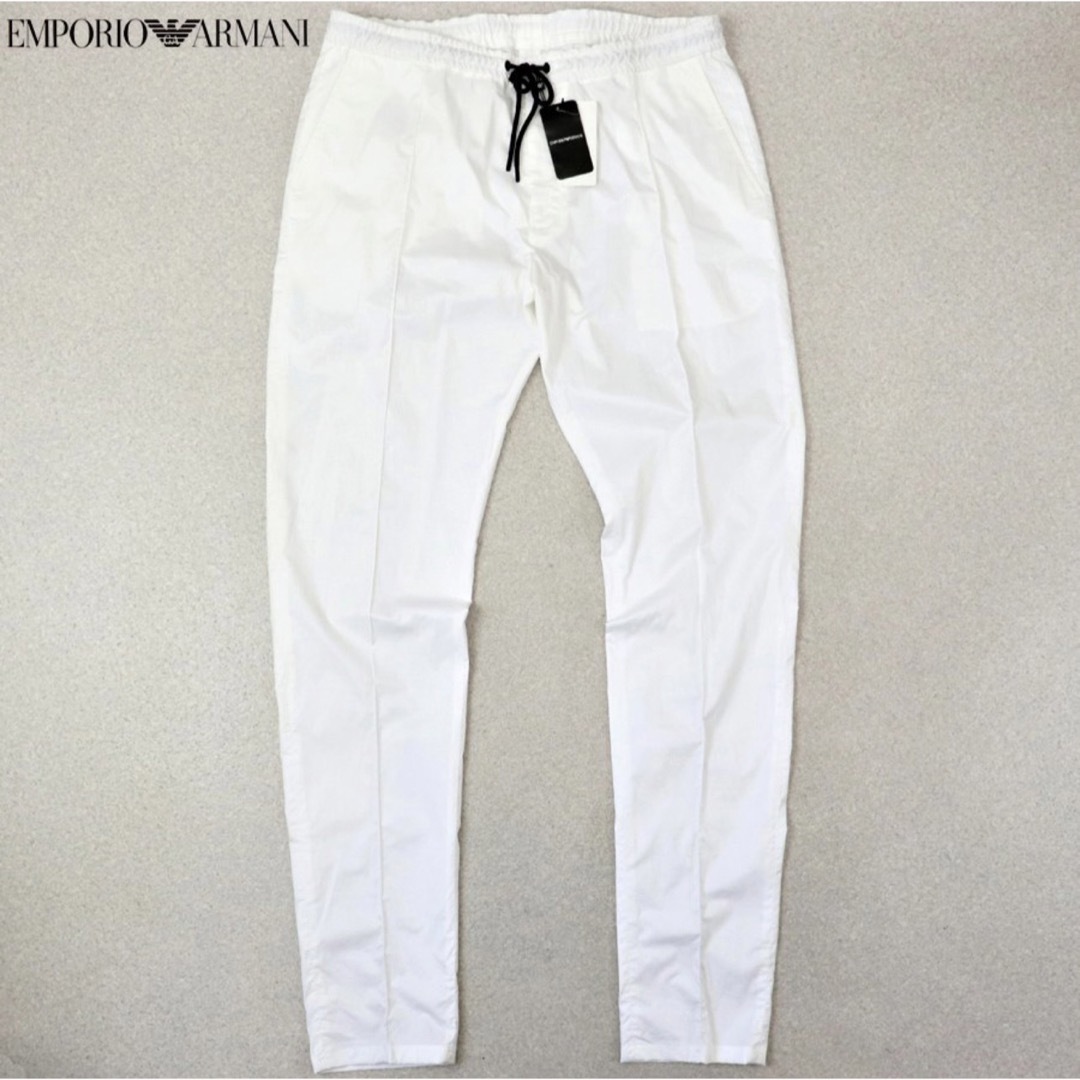 ARMANI』 / アルマーニ ホワイト 白 ジョガー パンツ 44サイズ ...