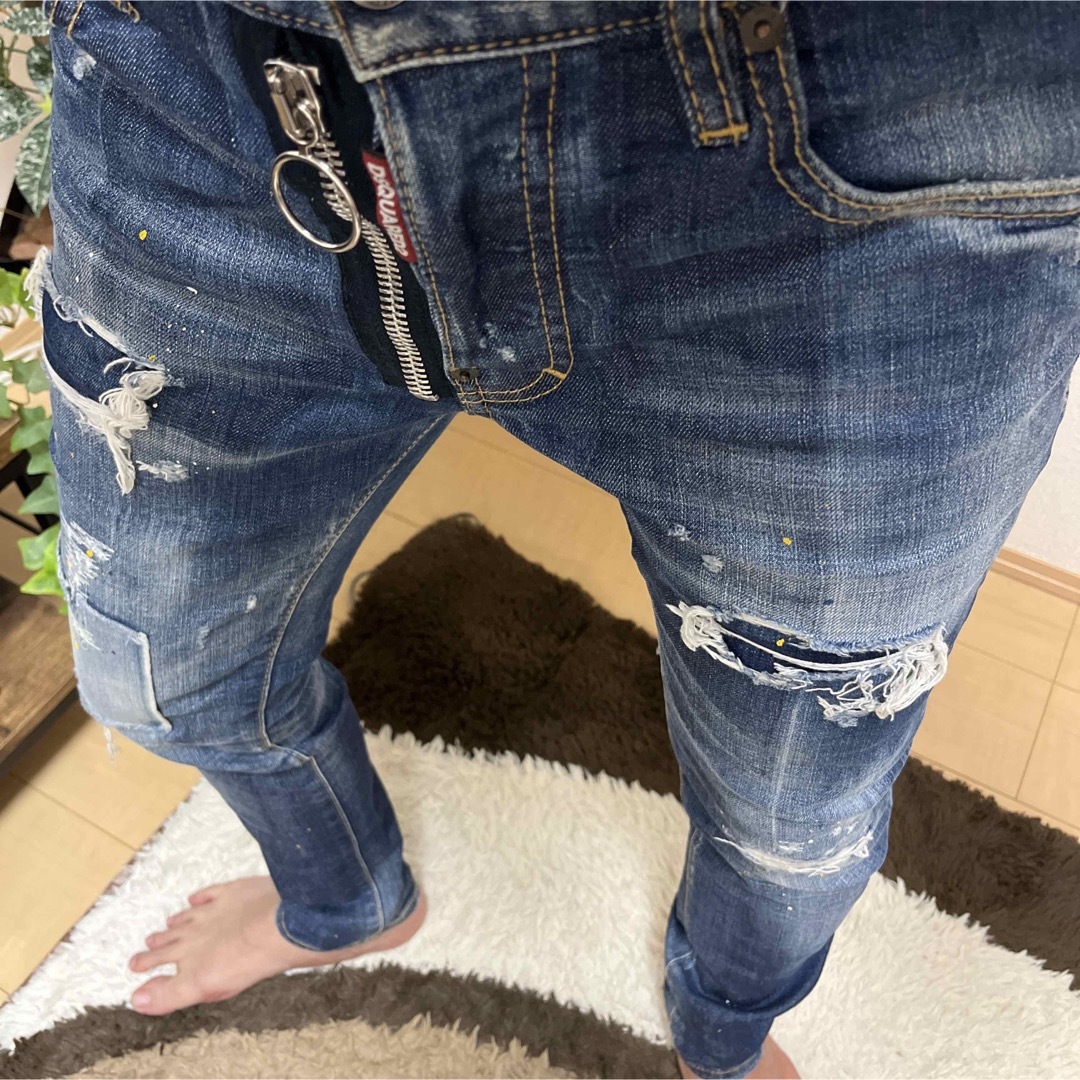 DSQUARED2 モデル スケーター ジップデニム バルマン AKM デニム