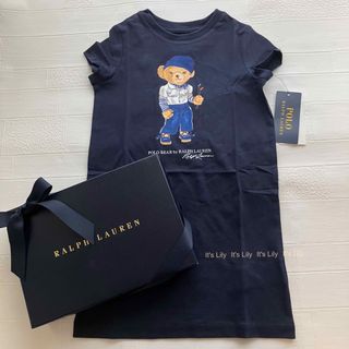 ラルフローレン(Ralph Lauren)の4t110cm 半袖　ベア　女の子　ラルフローレン　ワンピース(ワンピース)