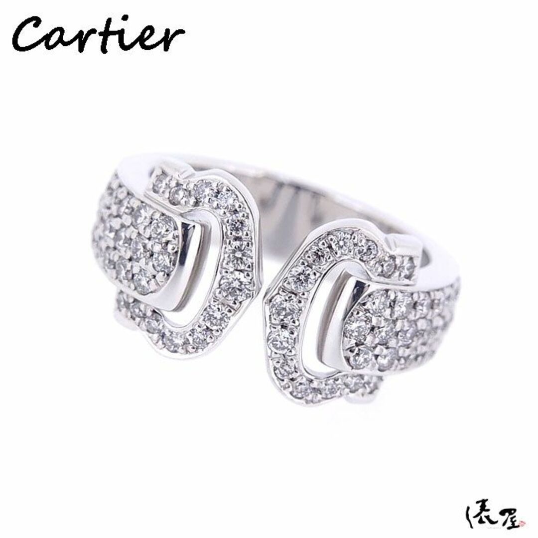 Cartier(カルティエ)の【極美品】カルティエ ブークルセ リング パヴェダイヤ #47 加工後未使用 750 WG ダイヤ【送料無料】Cartier 中古 レディースのアクセサリー(リング(指輪))の商品写真