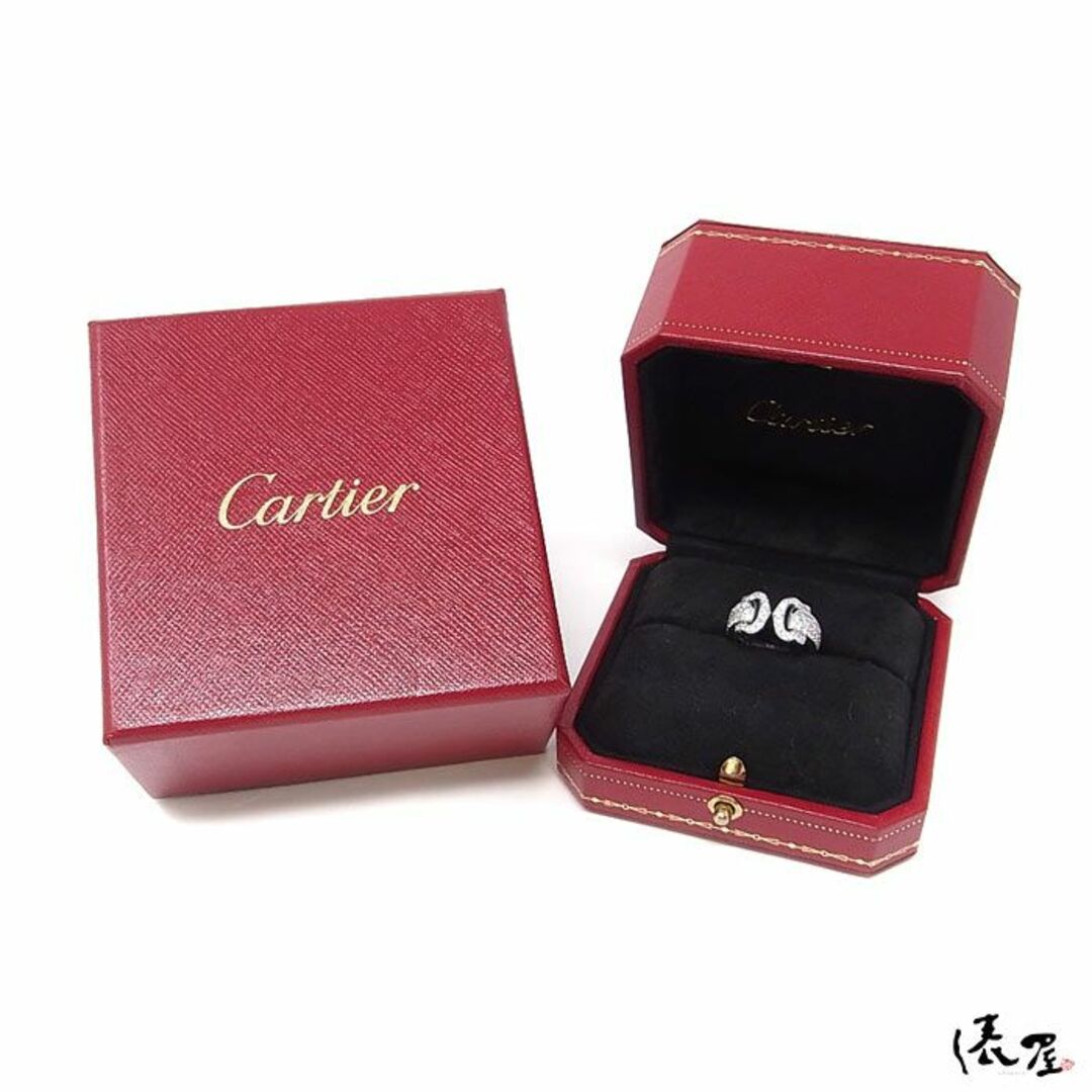 Cartier(カルティエ)の【極美品】カルティエ ブークルセ リング パヴェダイヤ #47 加工後未使用 750 WG ダイヤ【送料無料】Cartier 中古 レディースのアクセサリー(リング(指輪))の商品写真