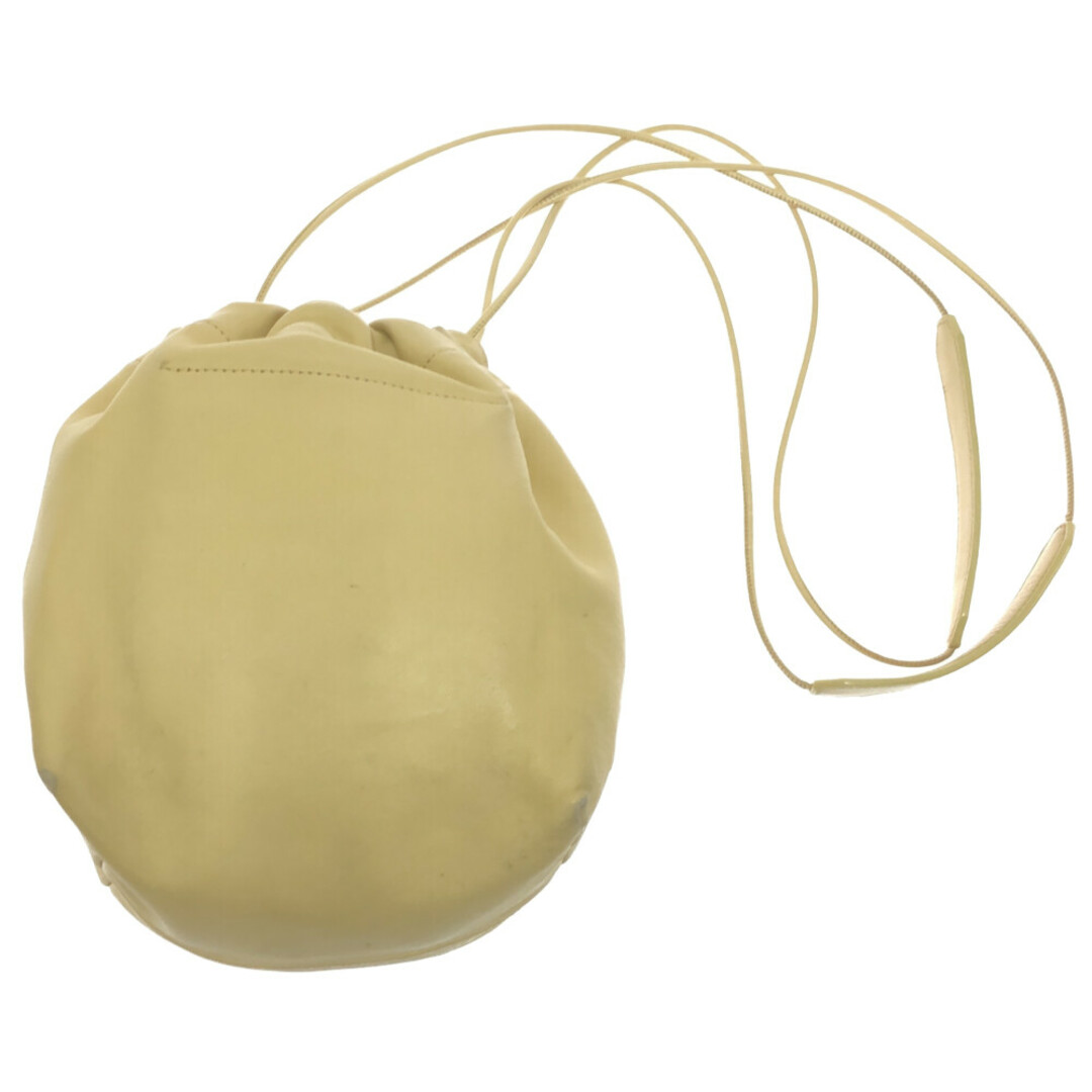 JIL SANDER ジルサンダー DRAWSTRING　ドローストリングス　レザー巾着バッグ　ベージュ