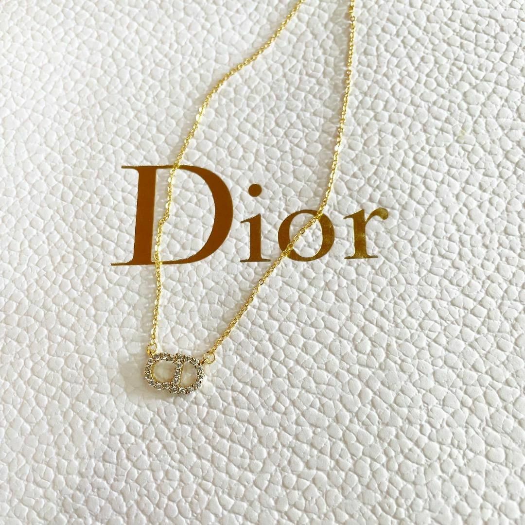 新品未使用 Dior ディオール CDロゴ ネックレス ゴールド