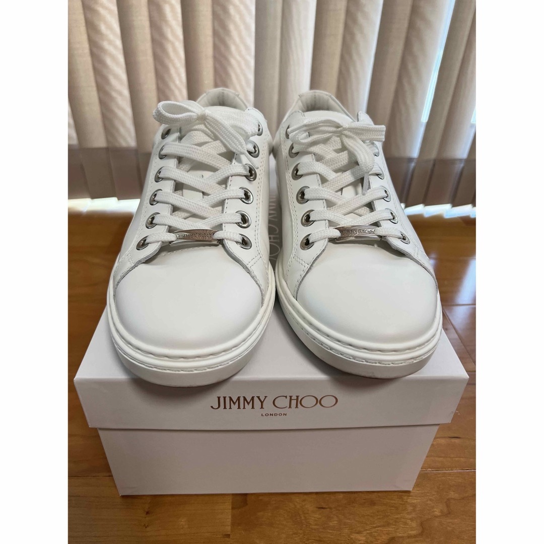 極美品★JIMMY CHOO レザースニーカー41メンズ 1