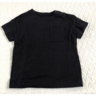 ジーユー(GU)のベビーTシャツ　80サイズ　ブラック　GUベビー　保育園(Ｔシャツ)