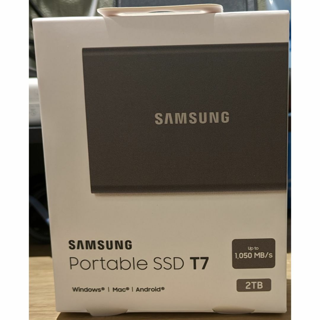 Samsung MU-PC2T0T/IT Portable SSD T7 チタンスマホ/家電/カメラ