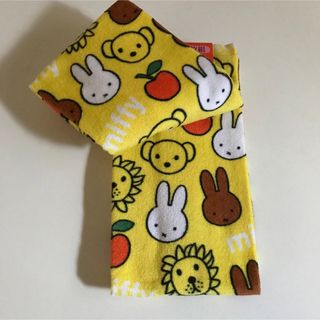 ミッフィー(miffy)の新品＊ミッフィー フェイスタオル ２枚セット(イエロー)(タオル/バス用品)