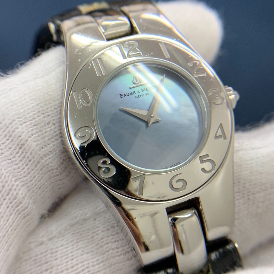 BAUME&MERCIER(ボームエメルシエ)のボーム＆メルシェ　リネア 65305 クォーツ 2重巻き SS 時計 レディースのファッション小物(腕時計)の商品写真