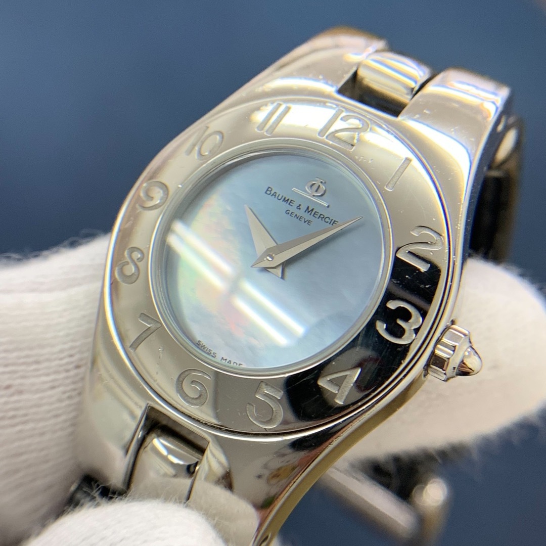 BAUME&MERCIER(ボームエメルシエ)のボーム＆メルシェ　リネア 65305 クォーツ 2重巻き SS 時計 レディースのファッション小物(腕時計)の商品写真