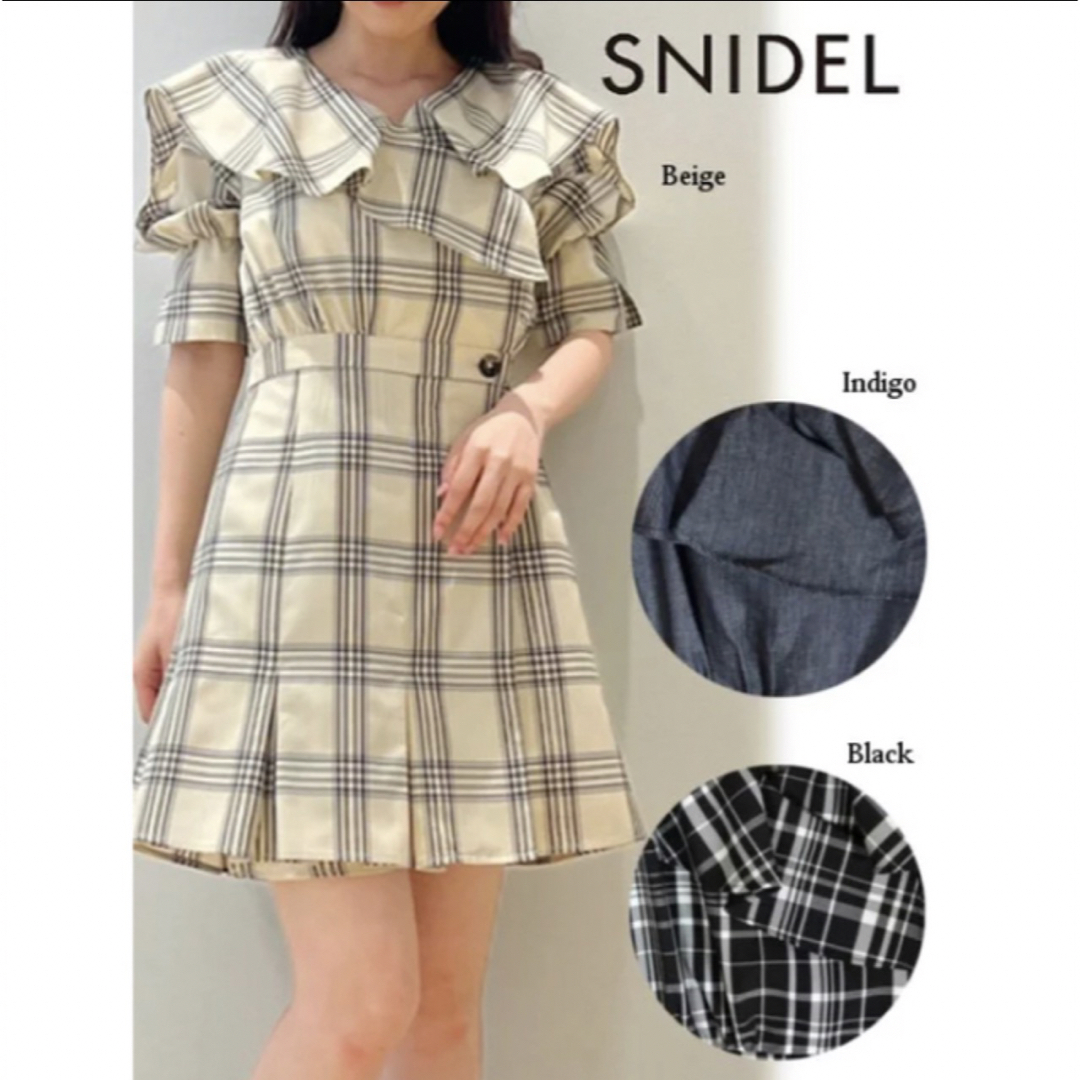 SNIDEL(スナイデル)のスナイデル　ワンピース レディースのワンピース(ミニワンピース)の商品写真