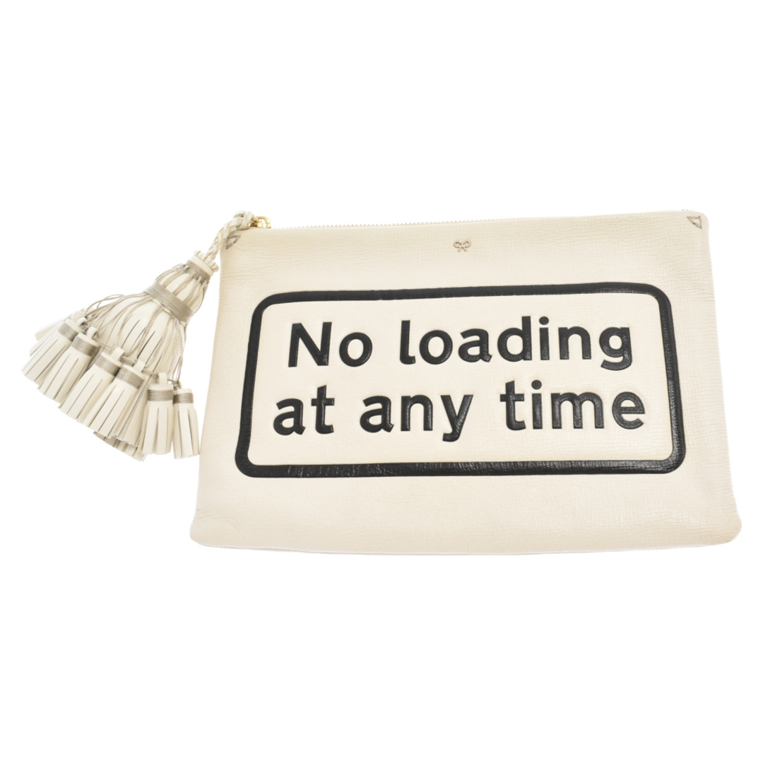 Anya Hindmarch アニヤハインドマーチ No Loading Any Time クラッチバッグ レディース タッセル グレージュ