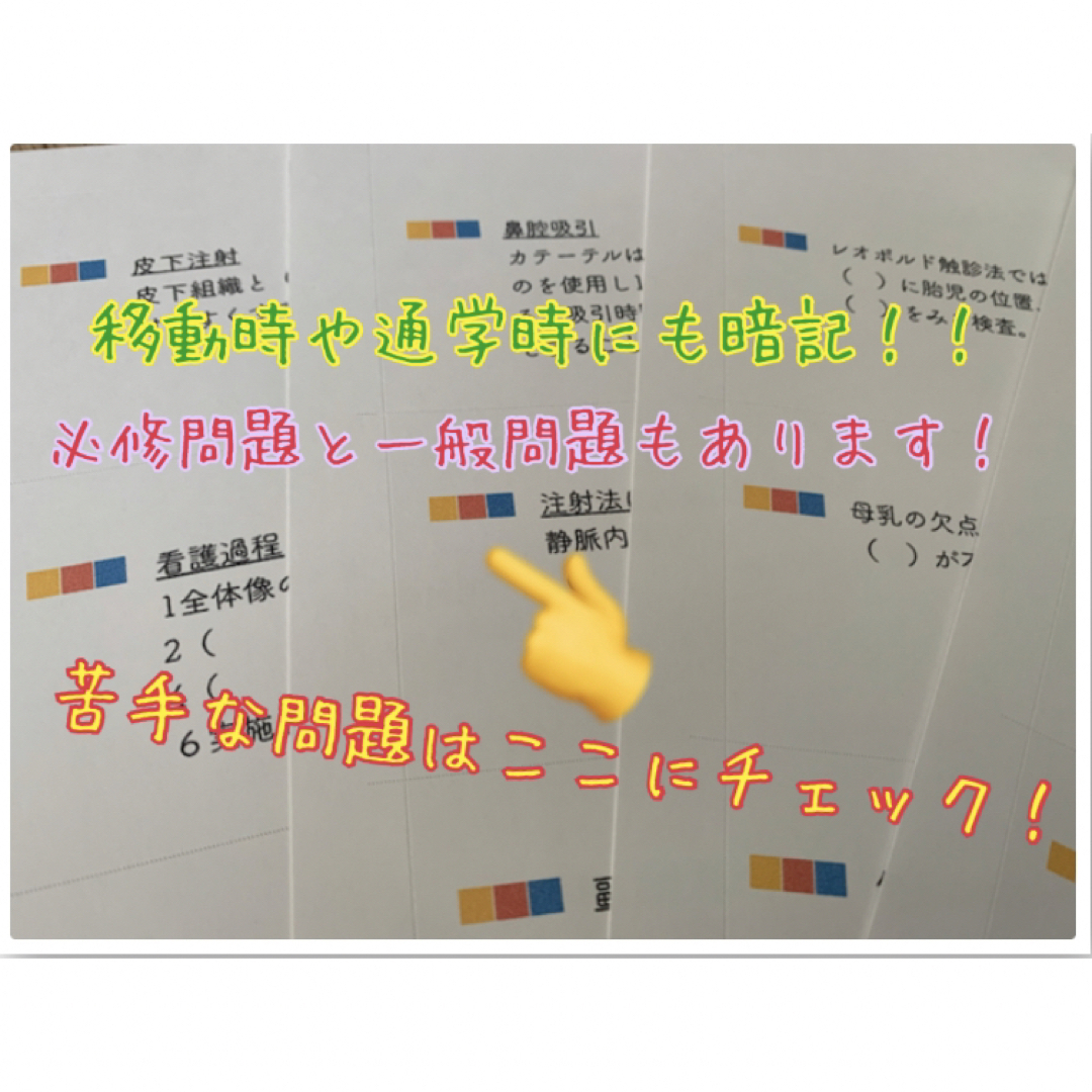 まとめ価格！看護師国家試験対策 大量付箋 暗記カード 解剖生理学 付箋ノート