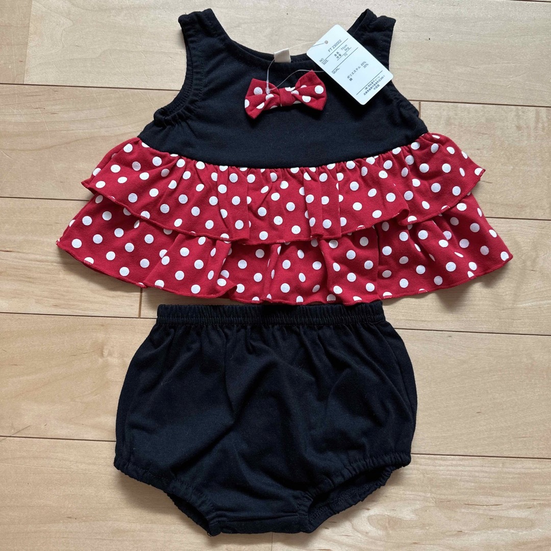 Disney(ディズニー)の新品 ディズニー ミニー セットアップ 70 キッズ/ベビー/マタニティのベビー服(~85cm)(タンクトップ/キャミソール)の商品写真