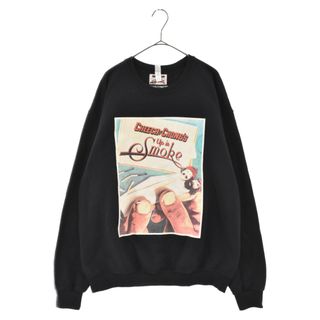 ワコマリア(WACKO MARIA)のWACKO MARIA ワコマリア Cheech&Chong UP IN SMOKE L/S PRINT SWEAT チーチアンドチョン アップインスモーク スウェットトレーナー ブラック(スウェット)