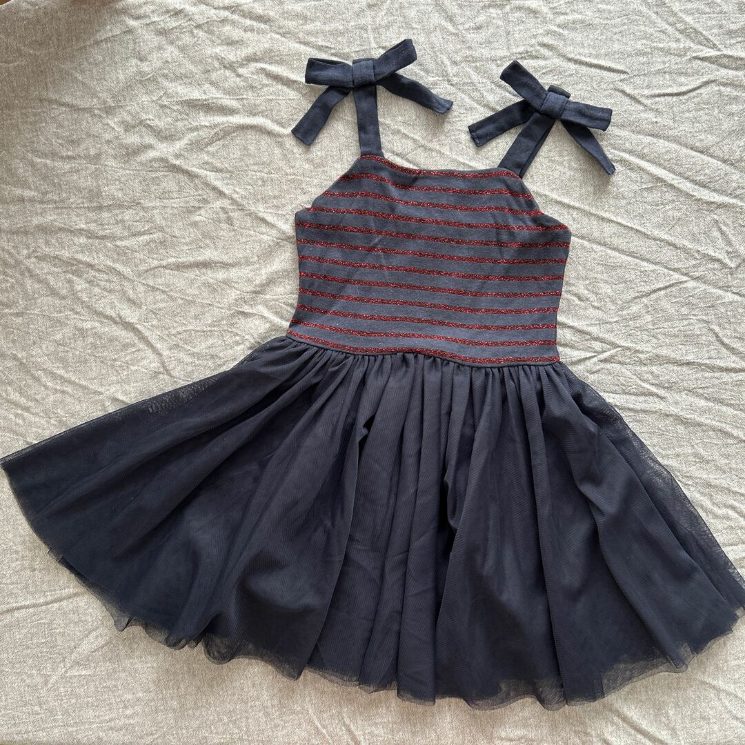 PETIT BATEAU(プチバトー)の100〜110 プチバトー ボリュームチュールワンピース キッズ/ベビー/マタニティのキッズ服女の子用(90cm~)(ワンピース)の商品写真