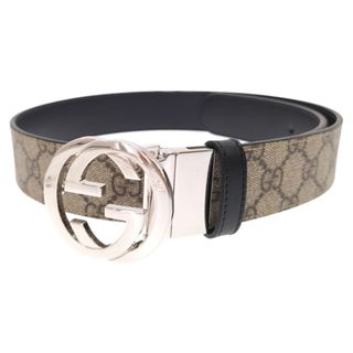 グッチ(Gucci)のGUCCI グッチ インターロッキングGリバーシブルレザーベルト 473030 ブラウン(ベルト)