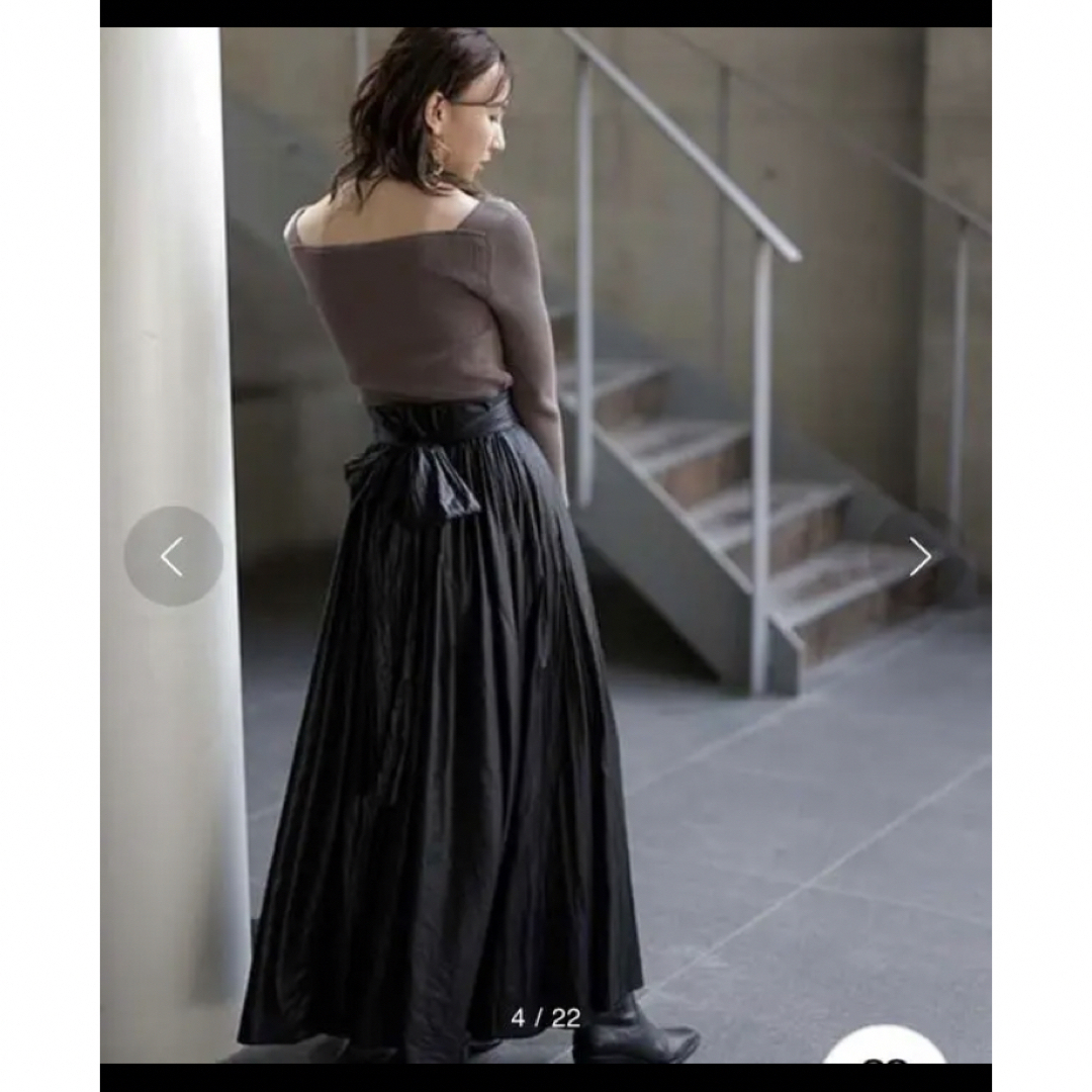 FRAY I.D(フレイアイディー)のバックリボンチンツフレアスカート　サイズ1 レディースのスカート(ロングスカート)の商品写真