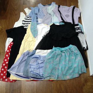 ハッシュアッシュ(HusHush)の120女の子夏物お洋服15点まとめ売りワンピーススカートTシャツ(その他)