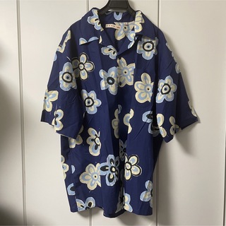 ユニクロ(UNIQLO)のUNIQLO MARNI オープンカラーシャツ XL ブルー(シャツ)