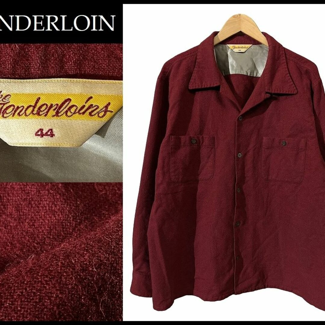 テンダーロイン　work shirt B.D シャンブレー　赤　Lサイズ
