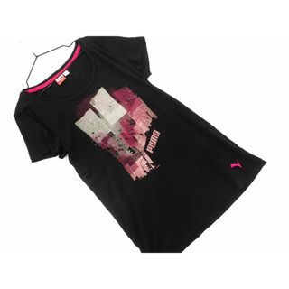 プーマ(PUMA)のPUMA プーマ プリント Tシャツ sizeS/黒 ■◆ レディース(Tシャツ(半袖/袖なし))