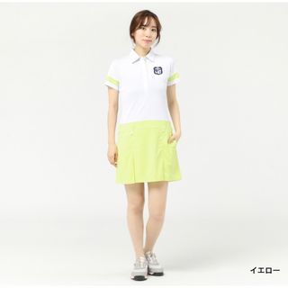 フィラ(FILA)の【フィラゴルフ】ゴルフワンピース　サイズS 半袖　ホワイト×イエロー(ウエア)