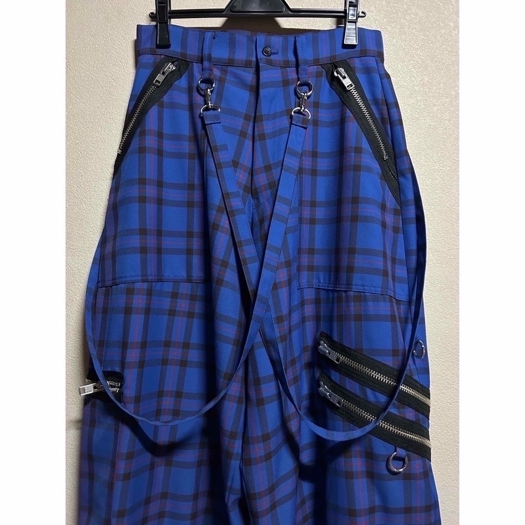 kidill 今期23SS ボンテージパンツ ブルータータンチェック キディル