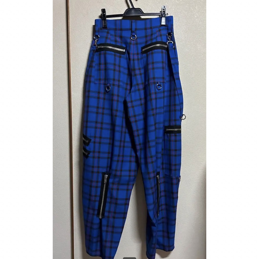 kidill 今期23SS ボンテージパンツ ブルータータンチェック キディル