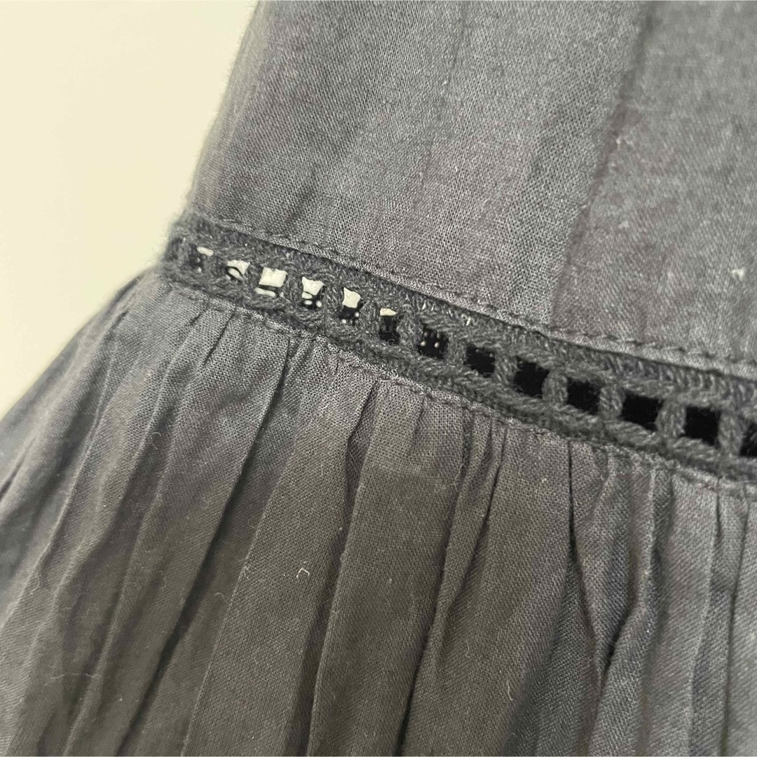 FREAK'S STORE(フリークスストア)のフリークスストア インド綿 ティアードスカート ブラック レディースのスカート(ロングスカート)の商品写真