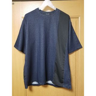 コムサイズム(COMME CA ISM)の【新品】COMME CA ISM　コムサイズム　Tシャツ　ネイビーL　ストレッチ(Tシャツ/カットソー(半袖/袖なし))