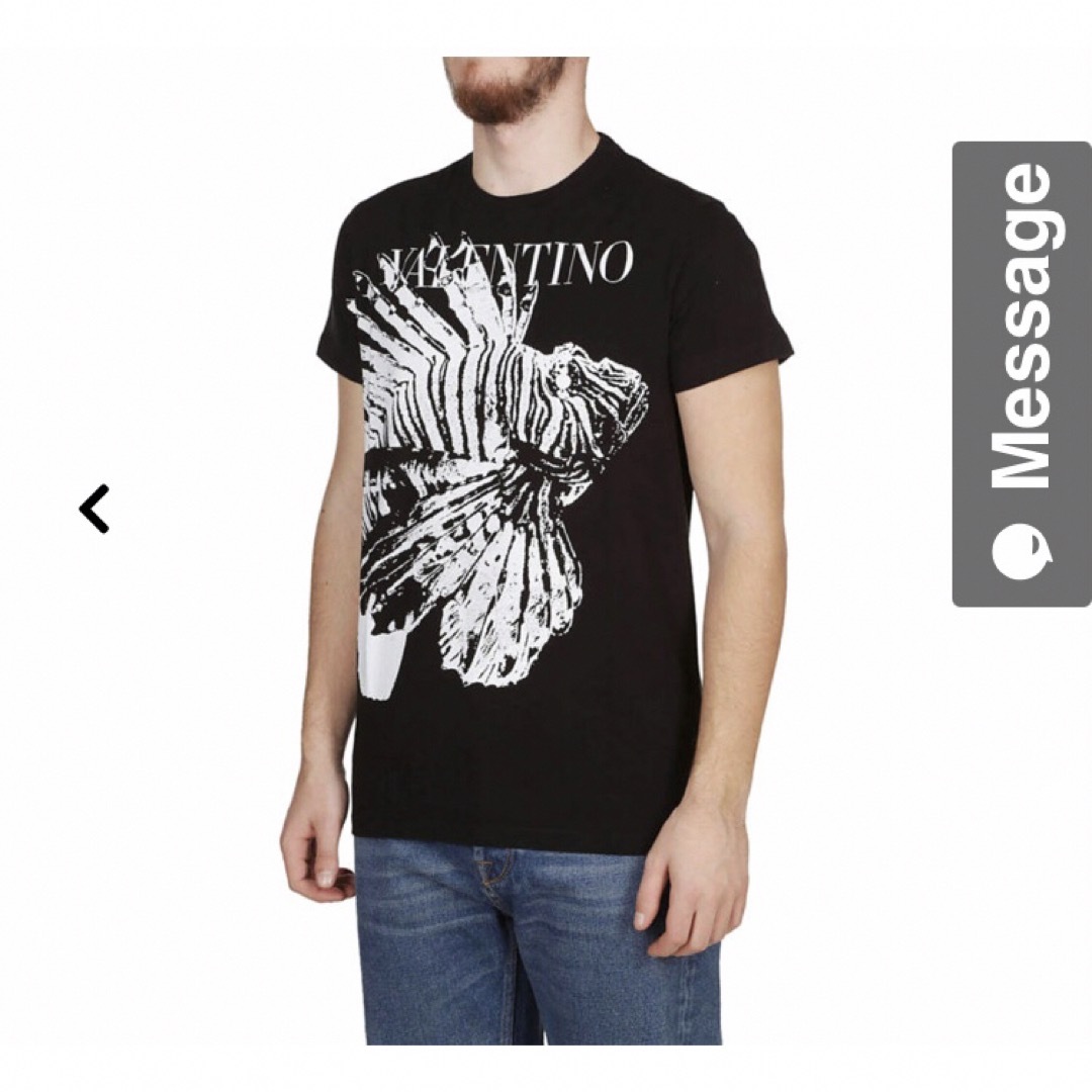 VALENTINO(ヴァレンティノ)の美品 VALENTINO 近年モデル ロゴ プリント Tシャツ カットソー 黒 メンズのトップス(Tシャツ/カットソー(半袖/袖なし))の商品写真