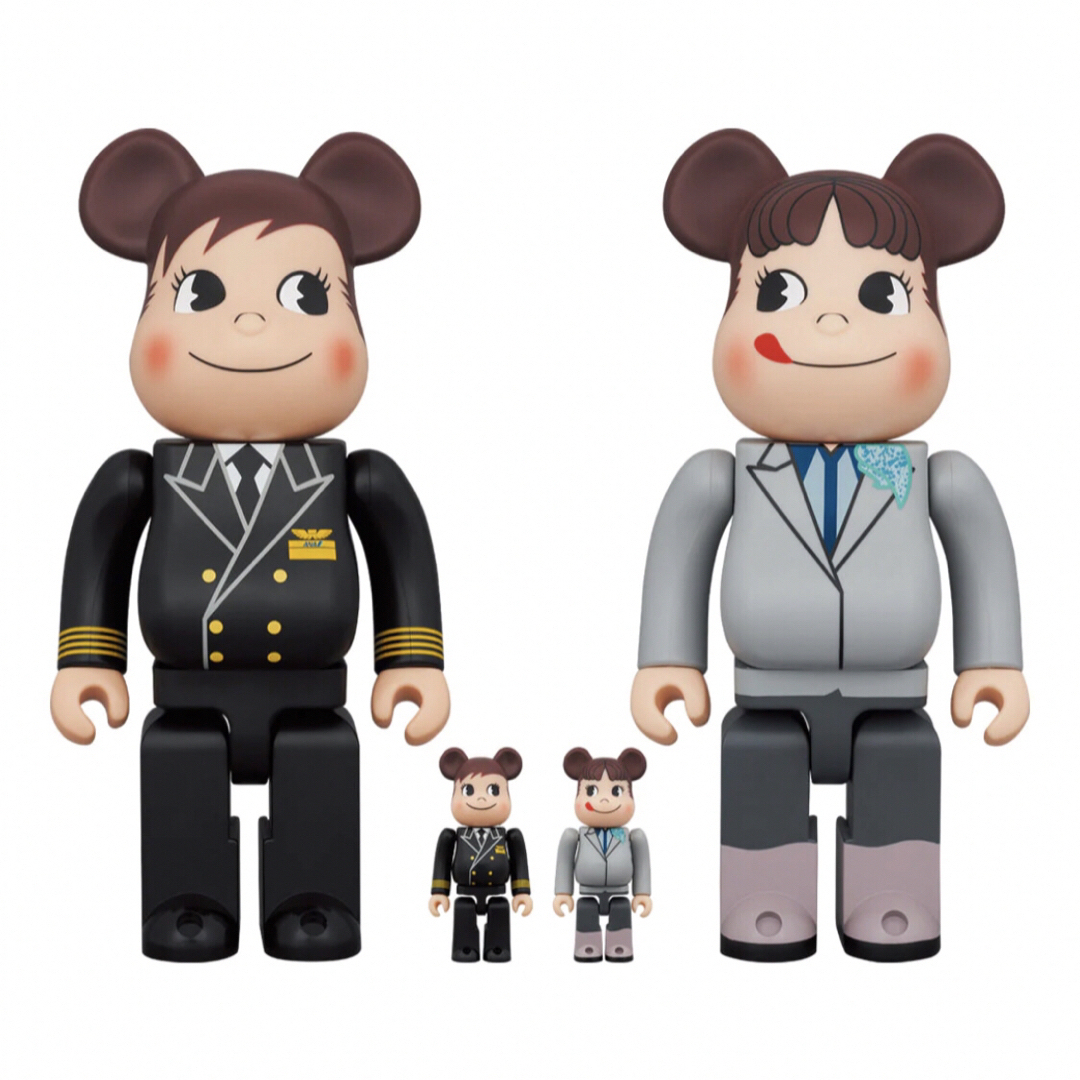 100%BE@RBRICK ANA CAPTAINポコちゃん & CA10代目ペコちゃん