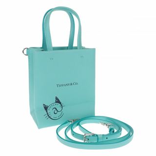 ティファニー(Tiffany & Co.)の【中古】【Aランク】TIFFANY&Co. ティファニー ミニショッピングバッグ トートバッグ ショルダーバッグ 2way カーフスキン ティファニーブルー【ISEYA】(その他)