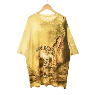 ドリスヴァンノッテン(DRIES VAN NOTEN)のドリスヴァンノッテン Tシャツ カットソー 半袖 タイガー プリント イエロー(Tシャツ/カットソー(半袖/袖なし))