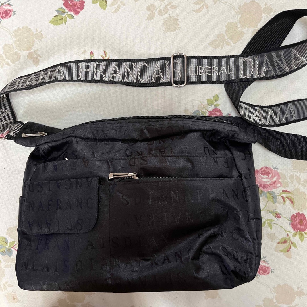 DIANA(ダイアナ)の美品　DIANA&FRANCIS  ショルダーバッグ　ロゴ レディースのバッグ(ショルダーバッグ)の商品写真