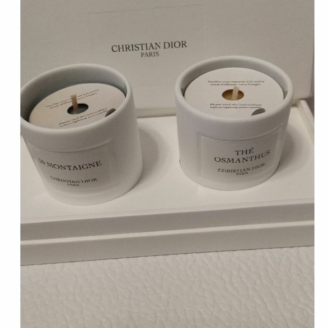 Christian Dior(クリスチャンディオール)の[新品未使用]ノベルティ ミニサイズキャンドル2点セット  コスメ/美容のリラクゼーション(キャンドル)の商品写真
