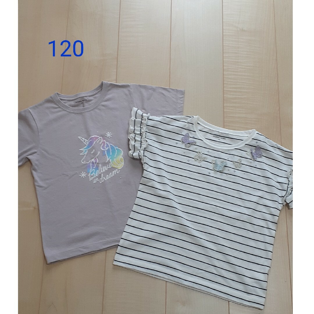 GLOBAL WORK(グローバルワーク)のGLOBAL　WORK   半袖　Tシャツ　120 キッズ/ベビー/マタニティのキッズ服女の子用(90cm~)(Tシャツ/カットソー)の商品写真