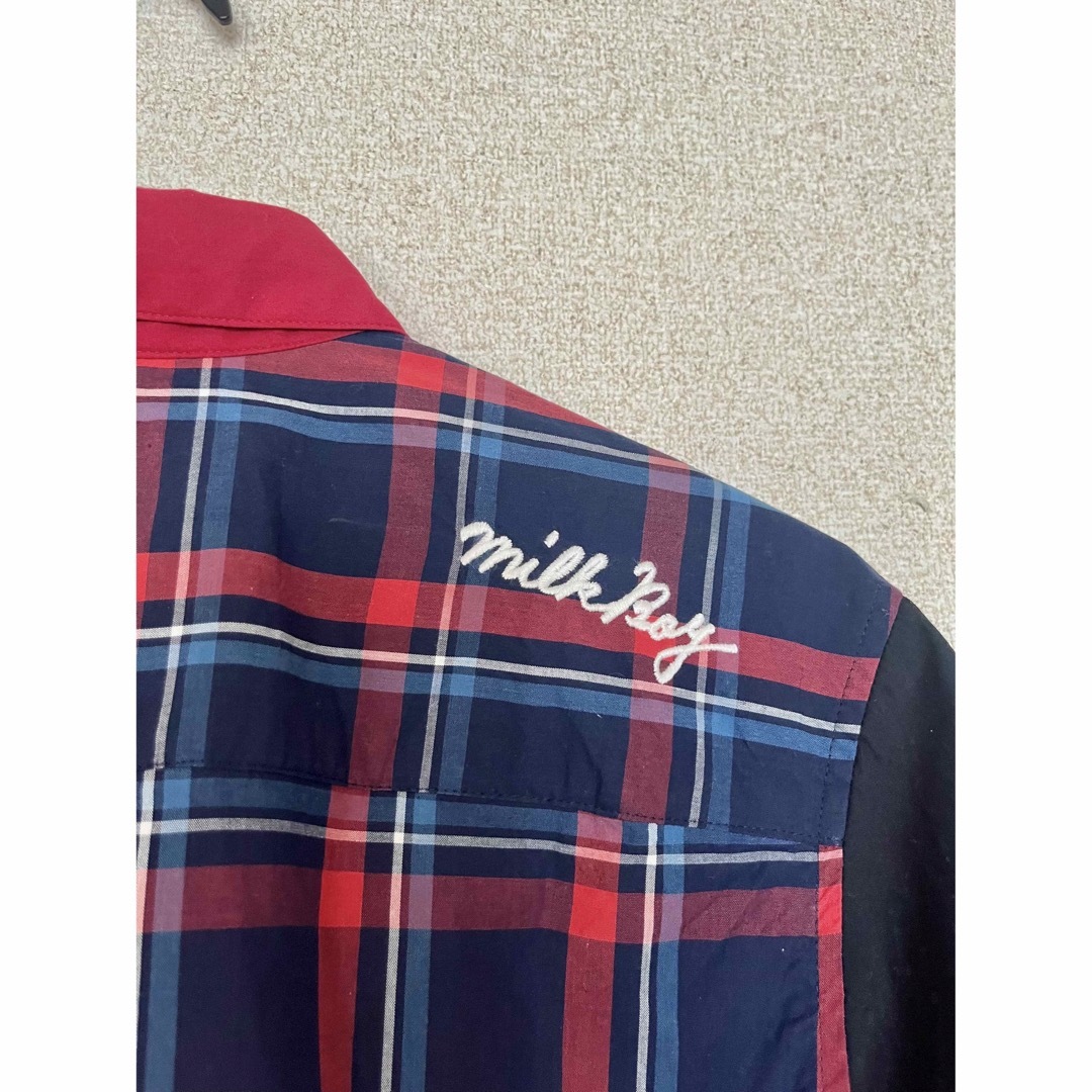 MILKBOY(ミルクボーイ)のMILKBOY  MIX-PATTERN SHIRTS チェックシャツ 半袖 メンズのトップス(シャツ)の商品写真