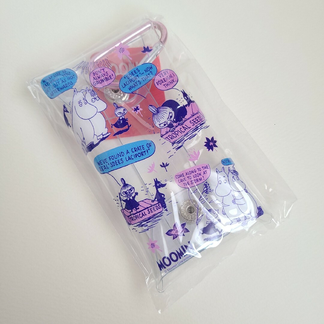 MOOMIN ムーミン クリアマルチケース カラビナ付 ピンクの通販 by ma|ムーミンならラクマ ハイタイド ムーミン フラットスプリングポーチ L 新品未開封