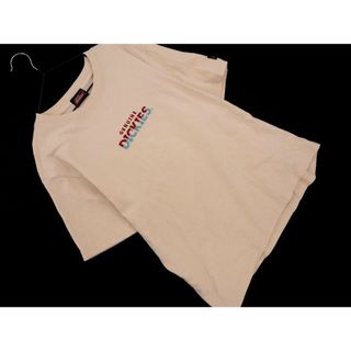 ディッキーズ(Dickies)のDickies ディッキーズ ロゴ 刺繍 Tシャツ sizeM/ベージュ ■◆ レディース(Tシャツ(半袖/袖なし))