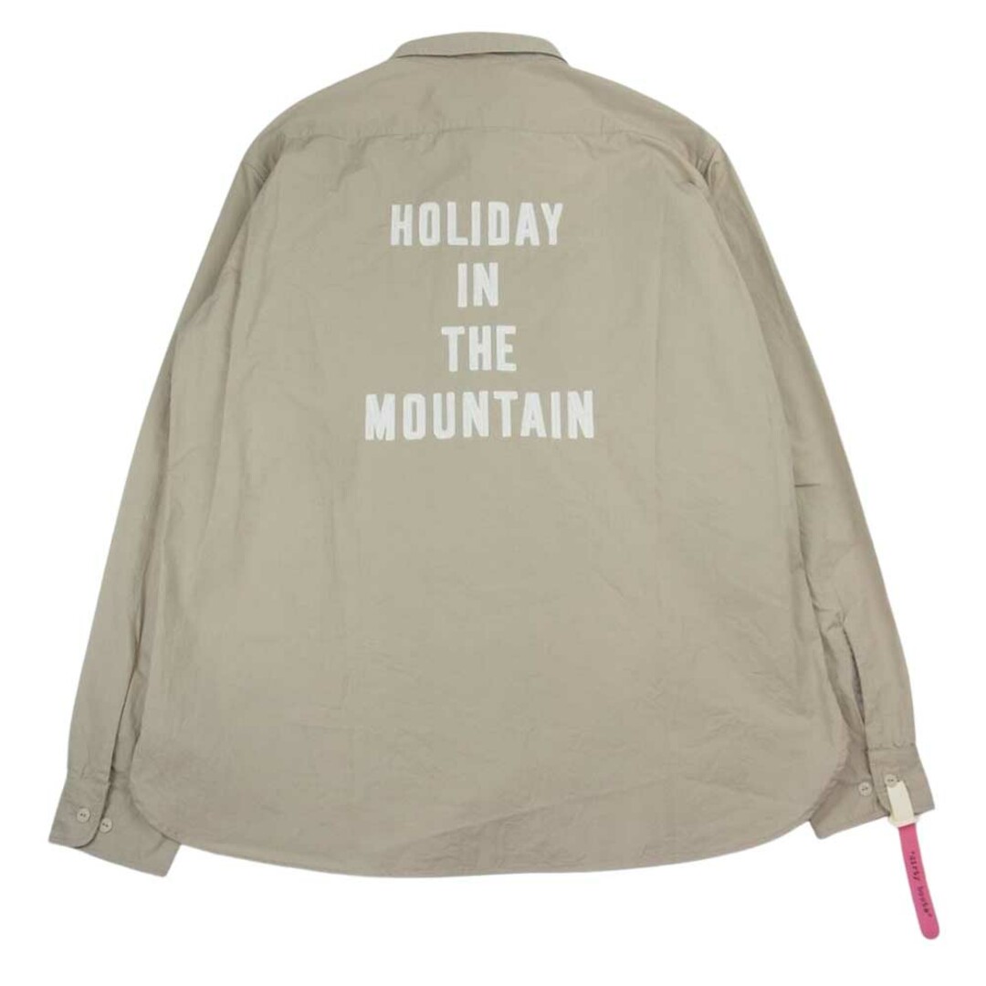 MOUNTAIN RESEARCH(マウンテンリサーチ)のMOUNTAIN RESEARCH マウンテンリサーチ MTR-3671 HOLIDAY Shirt BEIGE ホリデイ バック刺繍 長袖 シャツ ベージュ系 XL【美品】【中古】 メンズのトップス(シャツ)の商品写真