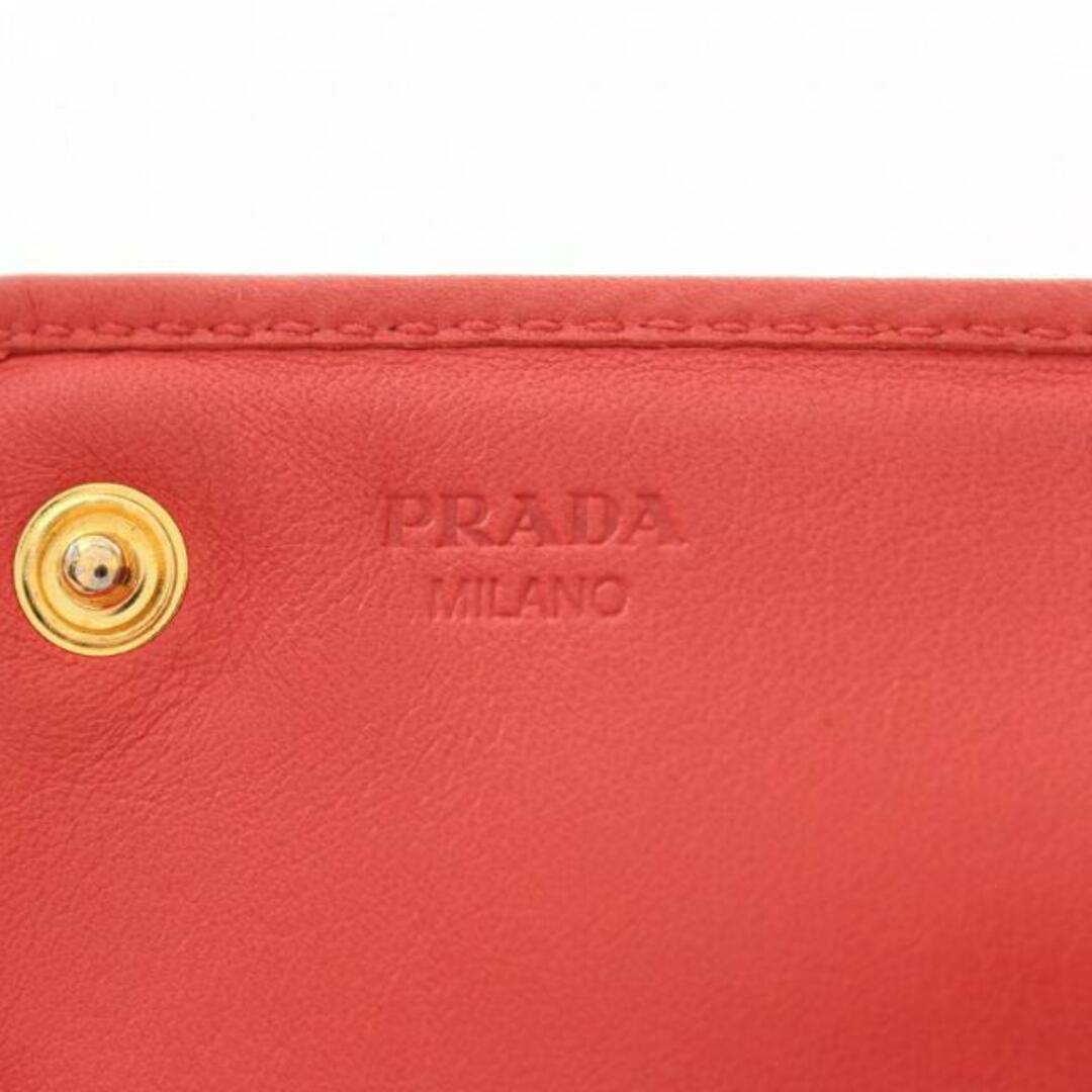 PRADA(プラダ)の 二つ折り長財布 リボン レザー コーラルオレンジ レディースのファッション小物(財布)の商品写真