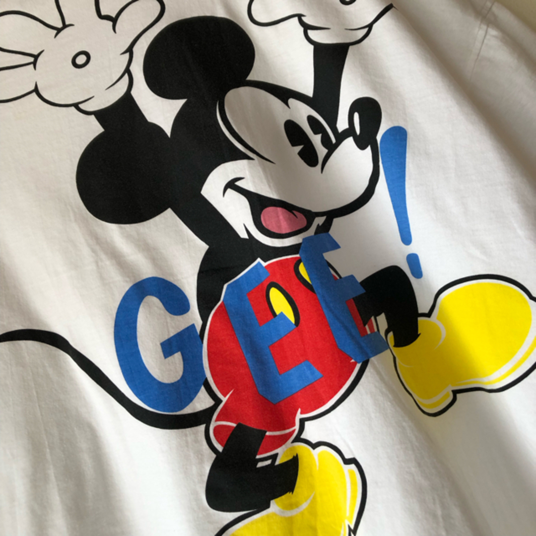 個性的】OLD Disney ミッキー ビックプリント Tシャツ 旧タグ - T