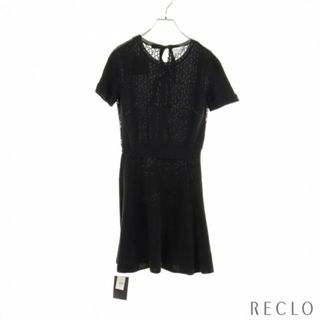 RED VALENTINO  胸元レース　スタイルアップ美ニットワンピース