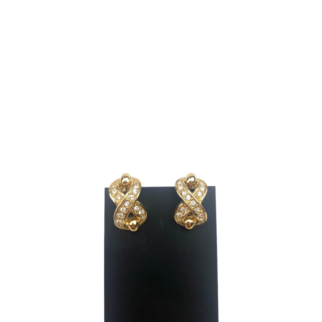 [USED/中古]Christian Dior クリスチャンディオール ネックレス・チョーカー ネックレス イヤリング セット ゴールド  ラインストーン 中古 tdc-004331-4e